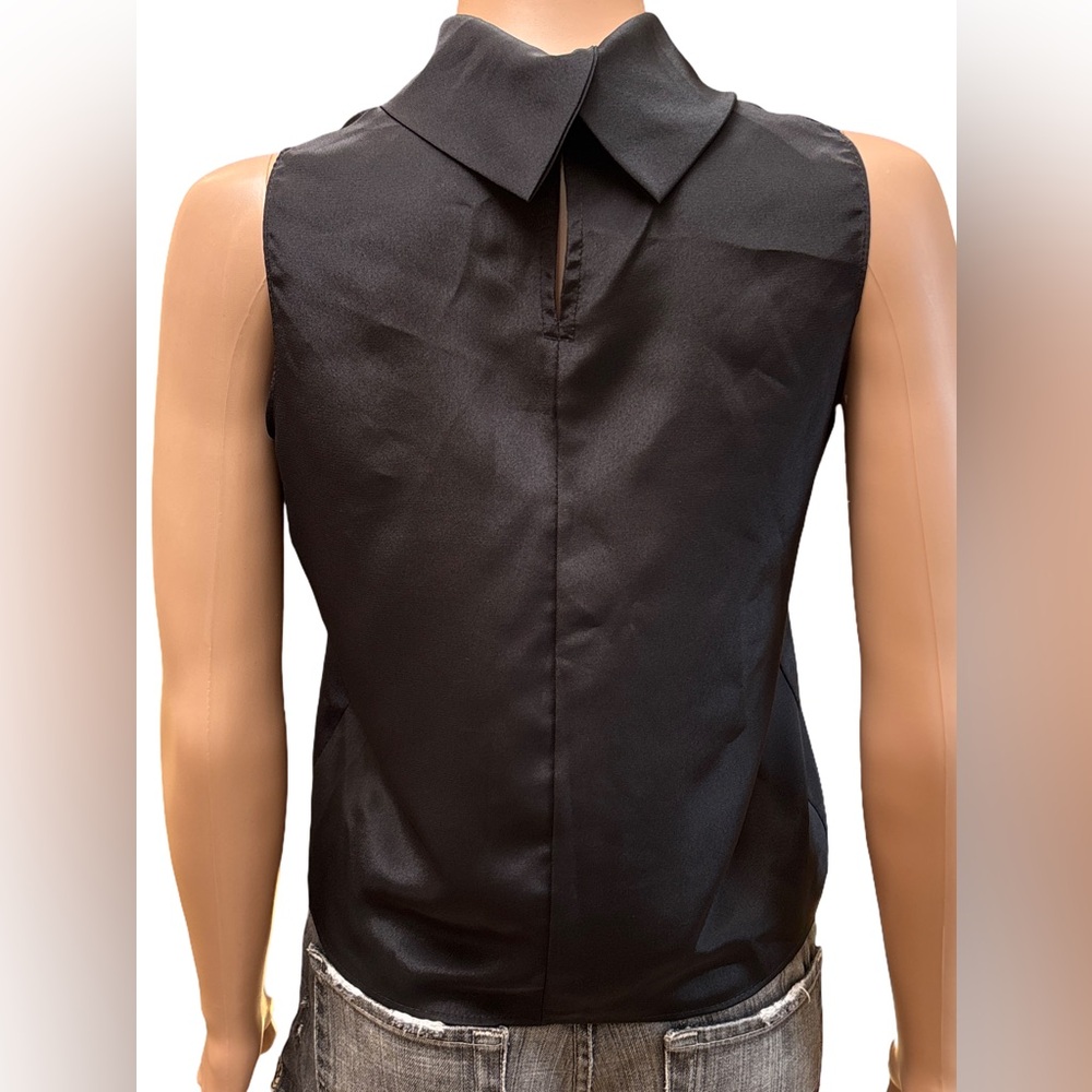 E.Z Town Chic Black Mock Neck Sleeveless Tank Top Small (3 for $12 item) - Picture 3 of 6